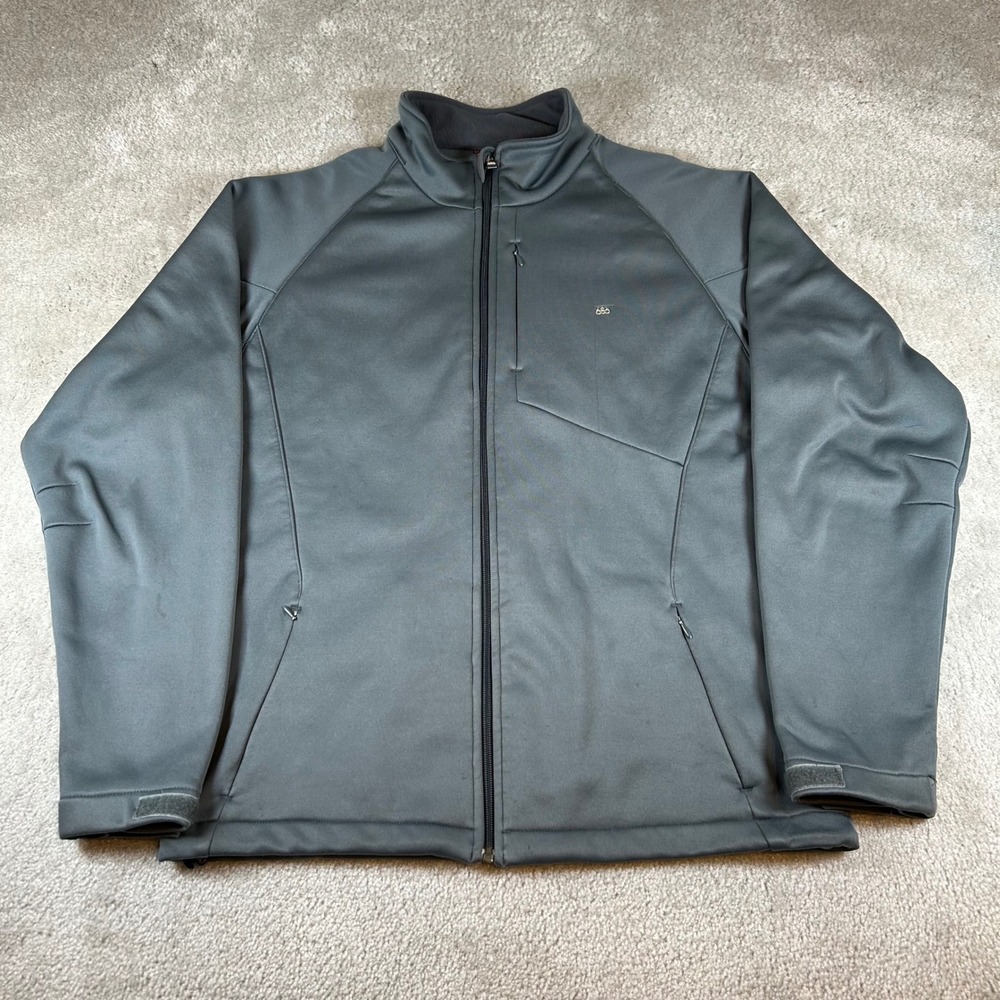 686 Softshell Jacket Mens Medium Gray Full Zip Fleece Lined Technical Outdoor